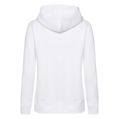 White - Back - Fruit of the Loom Womens-Ladies Premium Hooded Lady Fit Hoodie