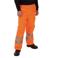 Orange - Back - Yoko Unisex Adult Waterproof Hi-Vis Over Trousers