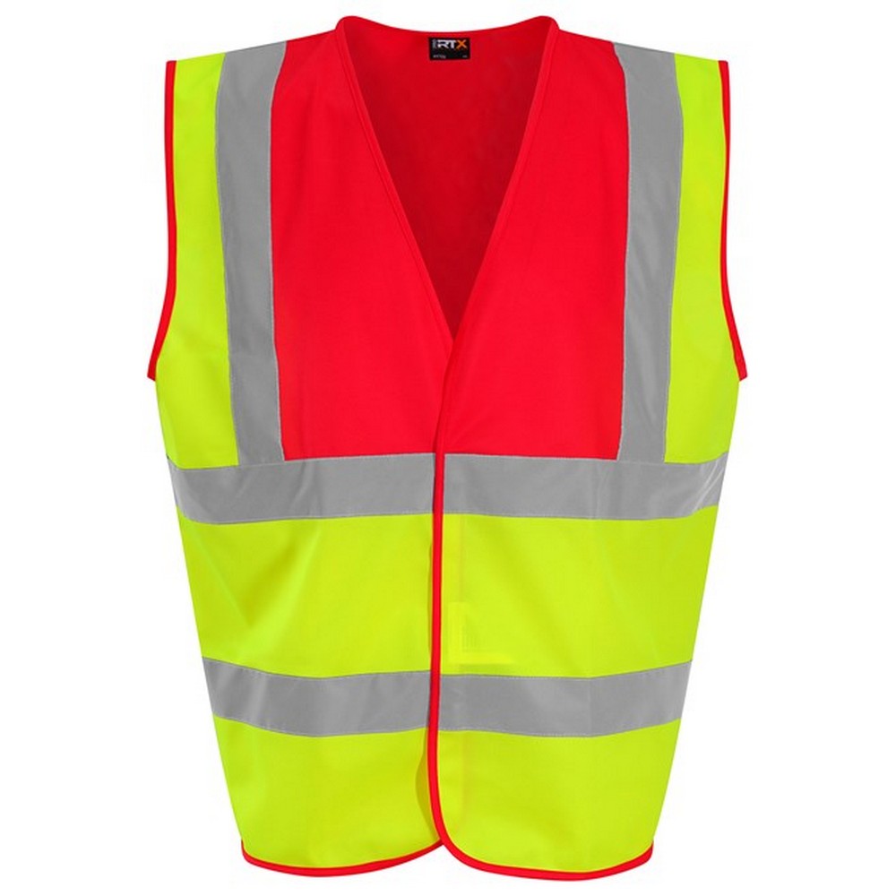 Yellow-Red - Front - PRORTX Unisex Adult Waistcoat