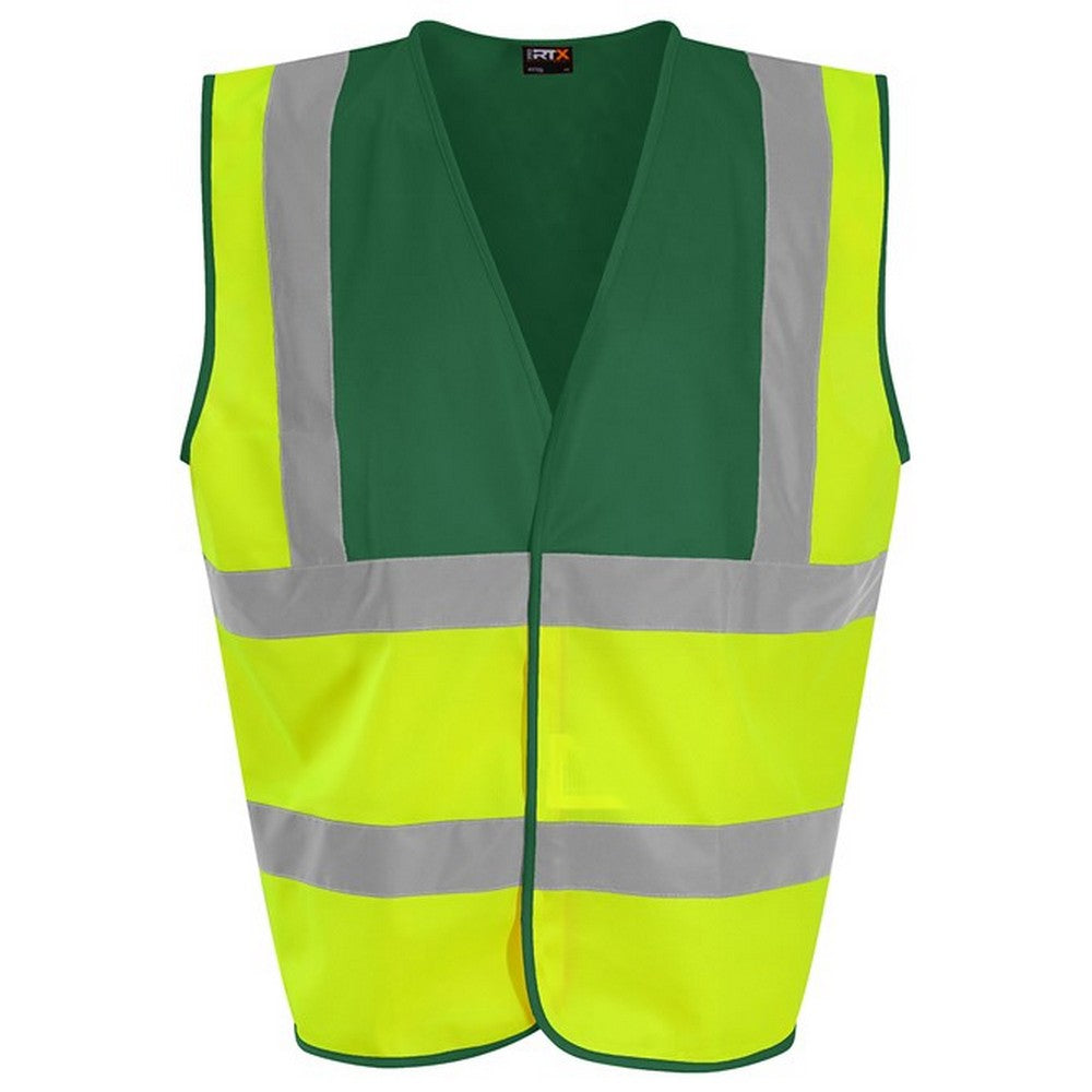 Yellow-Paramedic Green - Front - PRORTX Unisex Adult Waistcoat