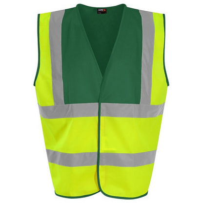 Yellow-Paramedic Green - Front - PRORTX Unisex Adult Waistcoat