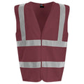 Maroon - Front - PRORTX Unisex Adult Waistcoat