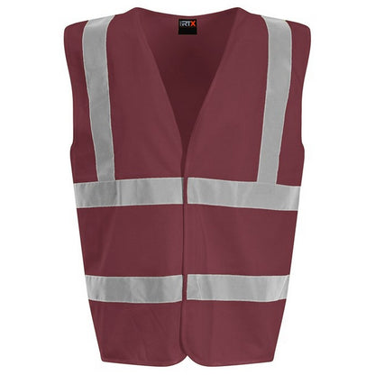 Maroon - Front - PRORTX Unisex Adult Waistcoat