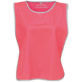 Fluorescent Pink - Front - Yoko Unisex Adult Contrast Hi-Vis Tabard