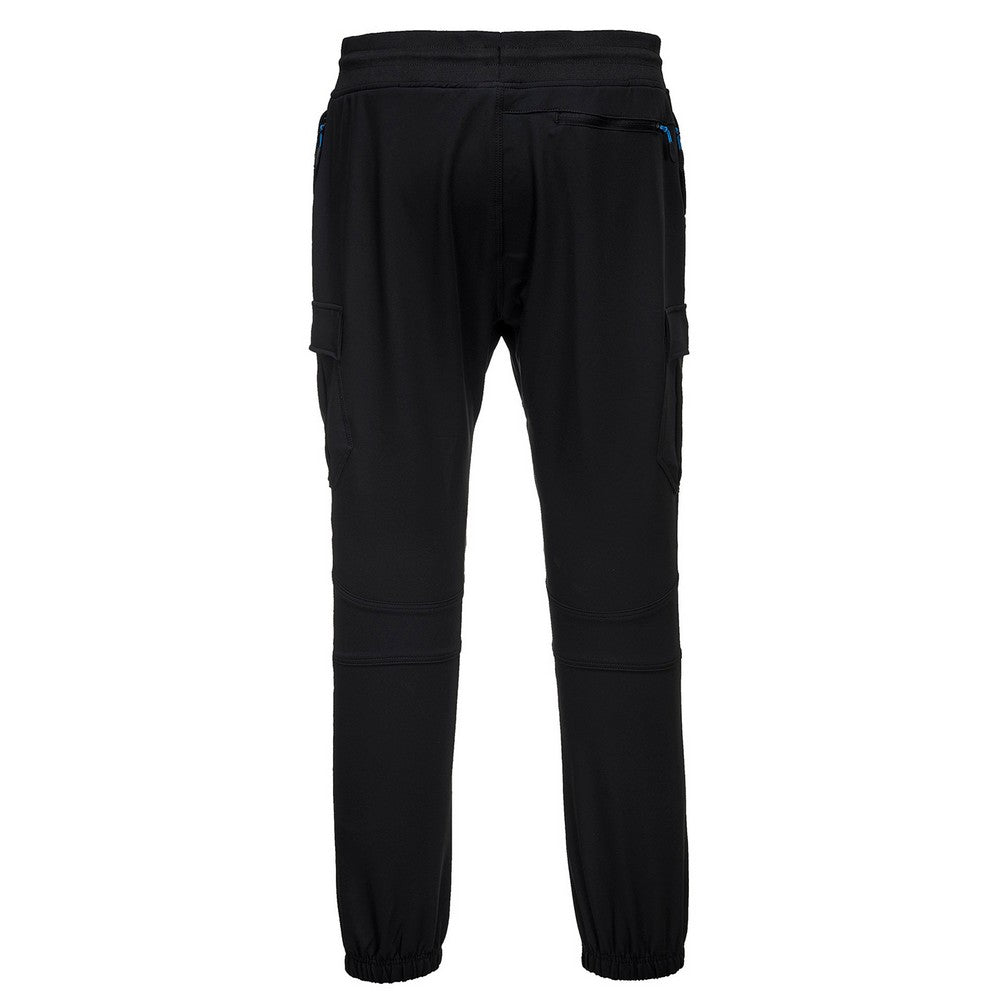 Black - Back - Portwest Unisex Adult KX3 Flexible Slim Work Trousers
