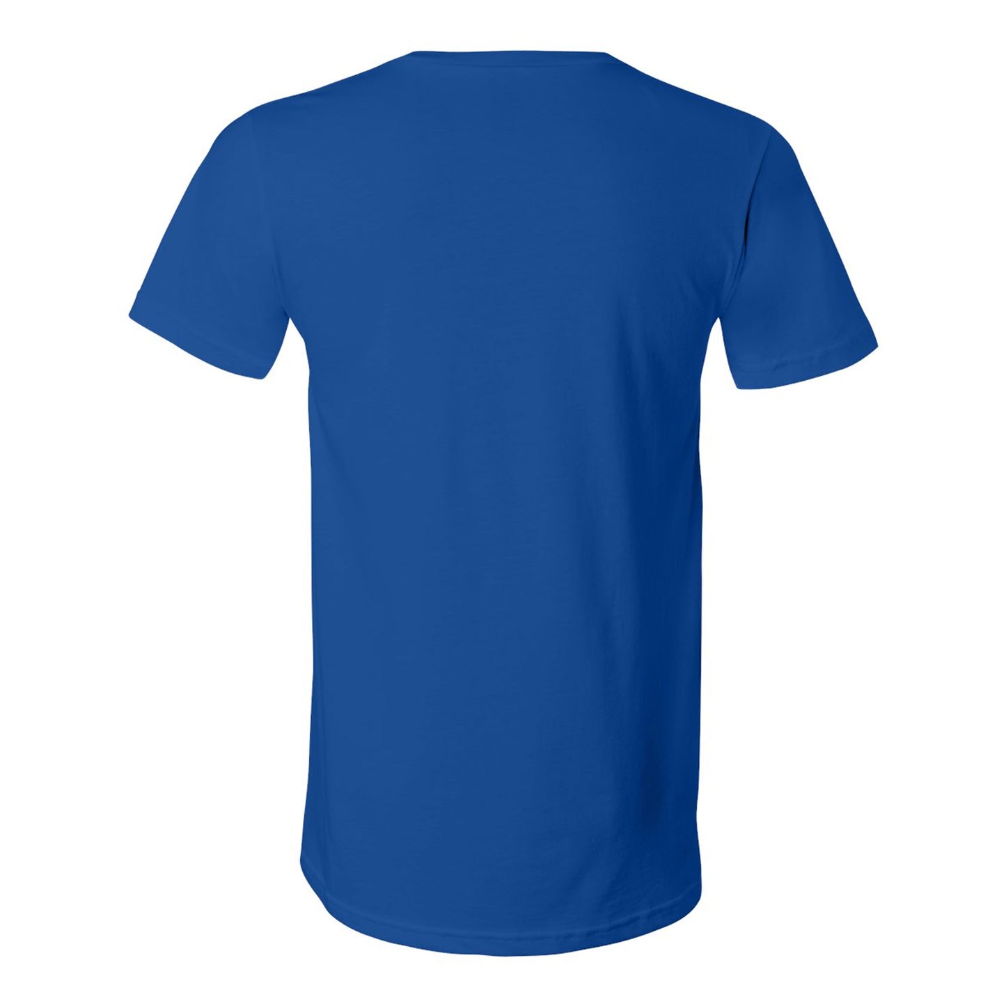 True Royal - Back - Bella + Canvas Unisex Adult Jersey V Neck T-Shirt