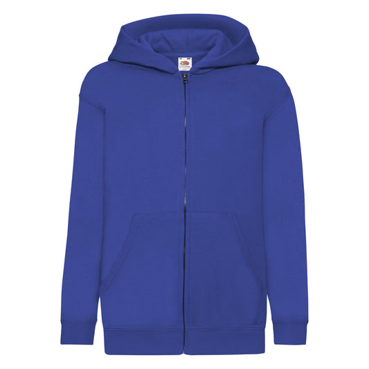 Royal Blue - Front - Fruit Of The Loom Childrens-Kids Classic Full Zip Hoodie