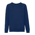 Navy - Front - Fruit of the Loom Childrens-Kids Classic Raglan Sweatshirt