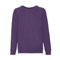 Purple - Front - Fruit of the Loom Childrens-Kids Classic Raglan Sweatshirt