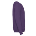 Purple - Side - Fruit of the Loom Childrens-Kids Classic Raglan Sweatshirt
