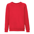 Red - Front - Fruit of the Loom Childrens-Kids Classic Raglan Sweatshirt