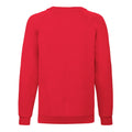 Red - Back - Fruit of the Loom Childrens-Kids Classic Raglan Sweatshirt
