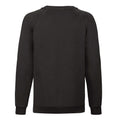 Black - Back - Fruit of the Loom Childrens-Kids Classic Raglan Sweatshirt