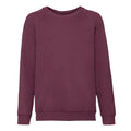 Burgundy - Front - Fruit of the Loom Childrens-Kids Classic Raglan Sweatshirt