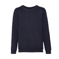 Deep Navy - Front - Fruit of the Loom Childrens-Kids Classic Raglan Sweatshirt