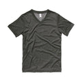 Dark Grey - Front - Bella + Canvas Unisex Adult Heather Jersey V Neck T-Shirt