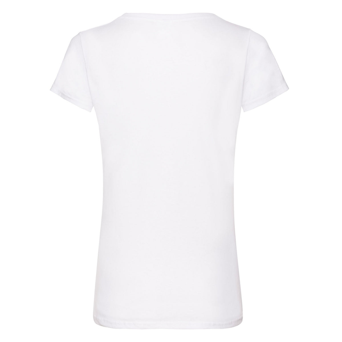 White - Back - Fruit of the Loom Womens-Ladies Valueweight V Neck Lady Fit T-Shirt
