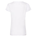 White - Back - Fruit of the Loom Womens-Ladies Valueweight V Neck Lady Fit T-Shirt