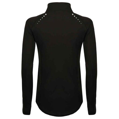Black - Back - Tombo Womens-Ladies Performance Quarter Zip Long-Sleeved Top