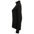 Black - Side - Tombo Womens-Ladies Performance Quarter Zip Long-Sleeved Top