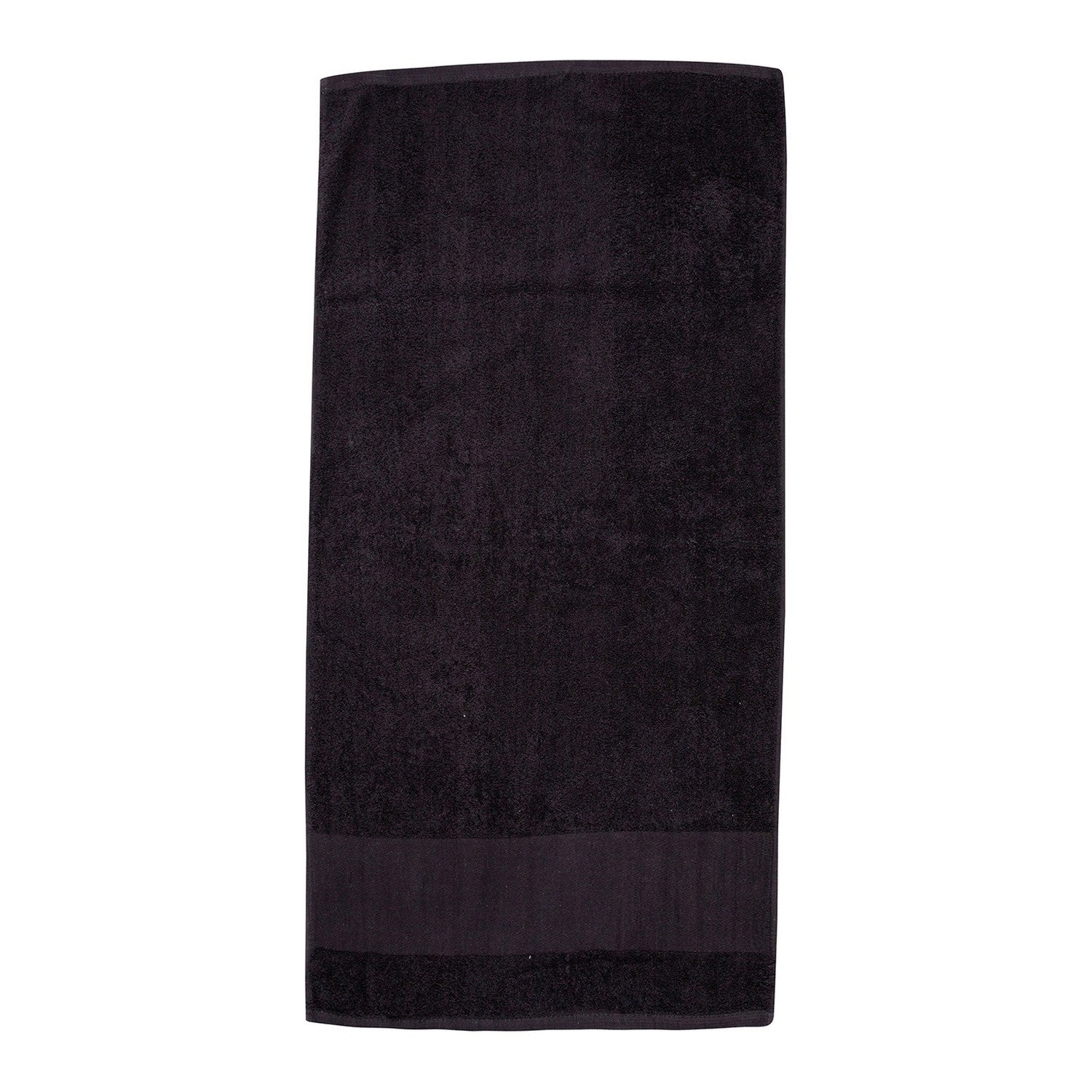 Black - Front - Towel City Bordered Printable Bath Towel