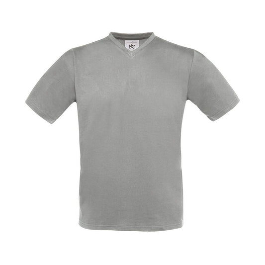 Sports Grey - Front - B&C Mens Exact V Neck T-Shirt