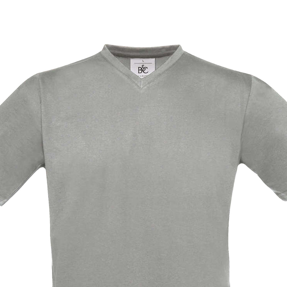 Sports Grey - Back - B&C Mens Exact V Neck T-Shirt