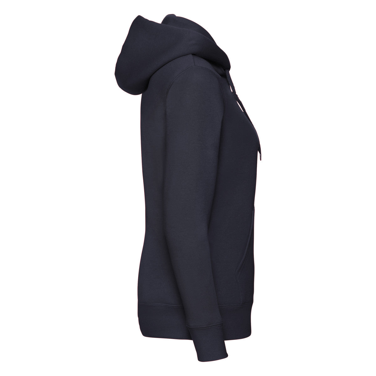 Deep Navy - Side - Fruit of the Loom Womens-Ladies Premium Lady Fit Full Zip Hoodie