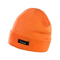 Fluorescent Orange - Front - Result Winter Essentials Unisex Adult Ribbed Thinsulate Lightweight Beanie