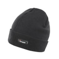 Black - Front - Result Winter Essentials Unisex Adult Ribbed Thinsulate Lightweight Beanie