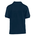Navy - Back - Gildan Childrens-Kids Dryblend Jersey Knitted Polo Shirt