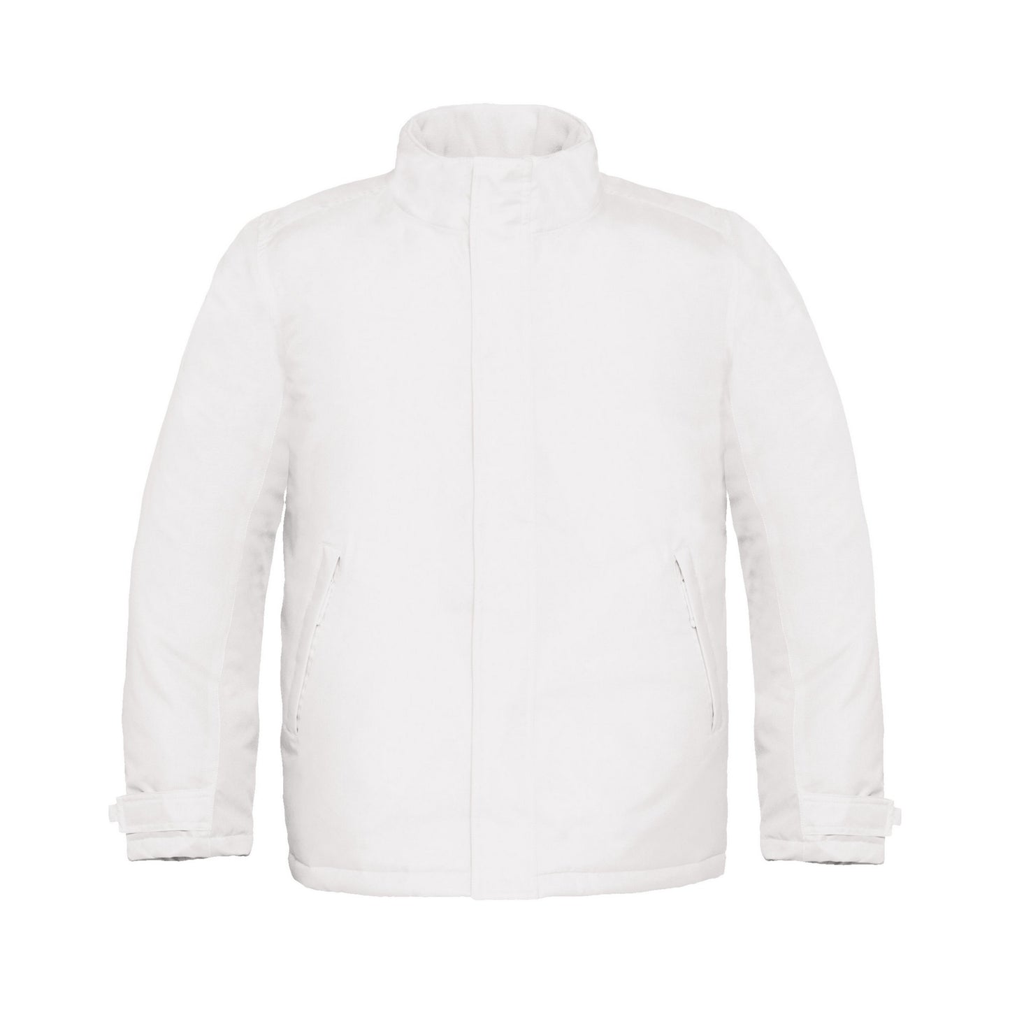 White - Front - B&C Mens Real+ Waterproof Padded Jacket