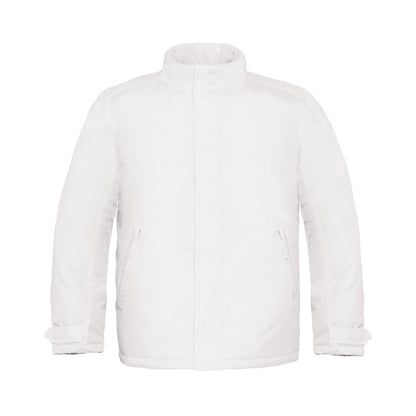 White - Front - B&C Mens Real+ Waterproof Padded Jacket
