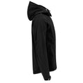 Black - Side - B&C Mens Hooded Soft Shell Jacket