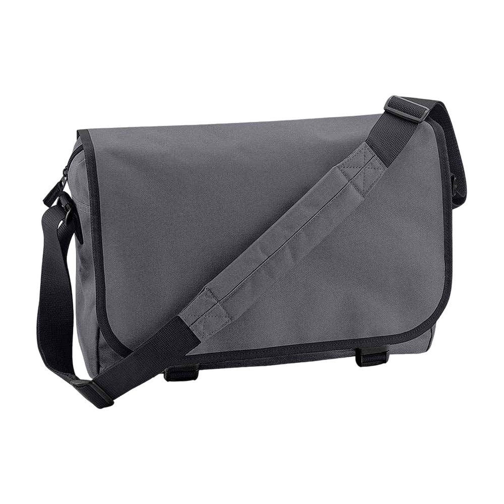 Graphite Grey - Front - Bagbase Flap Top 11L Messenger Bag