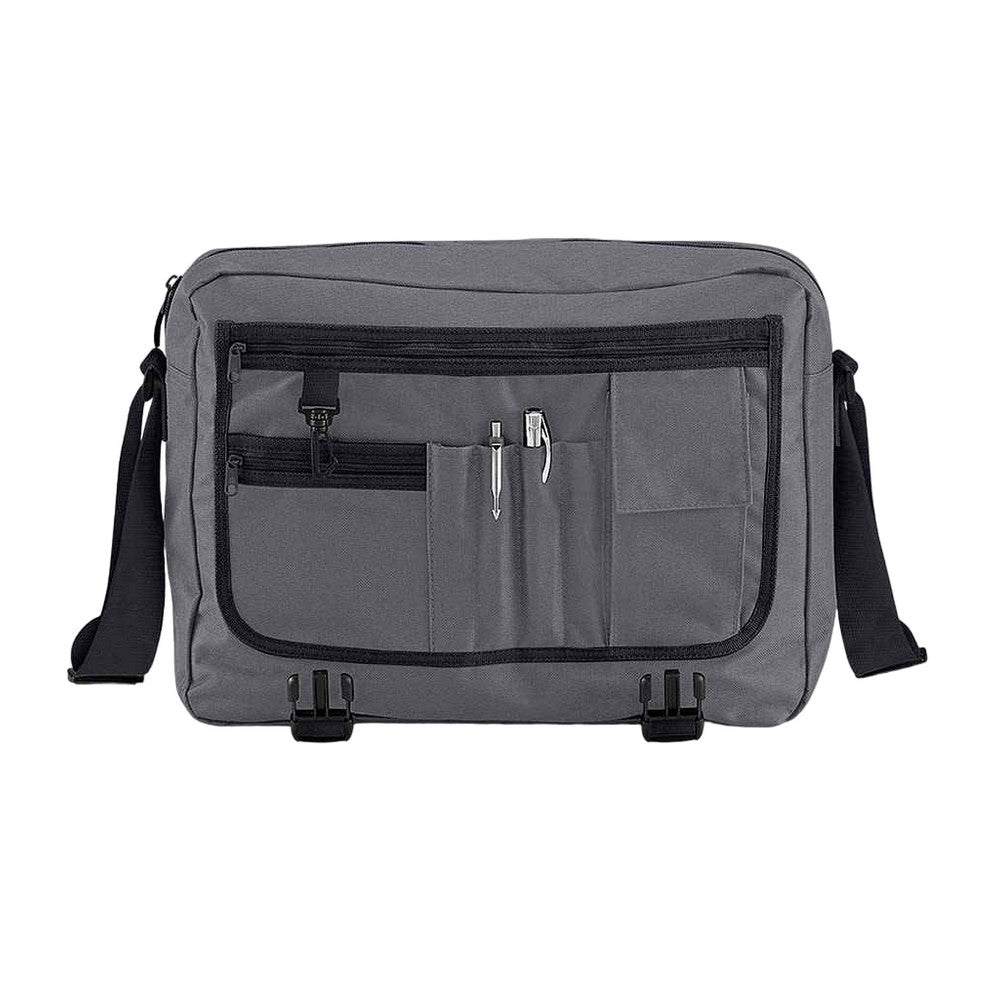 Graphite Grey - Back - Bagbase Flap Top 11L Messenger Bag