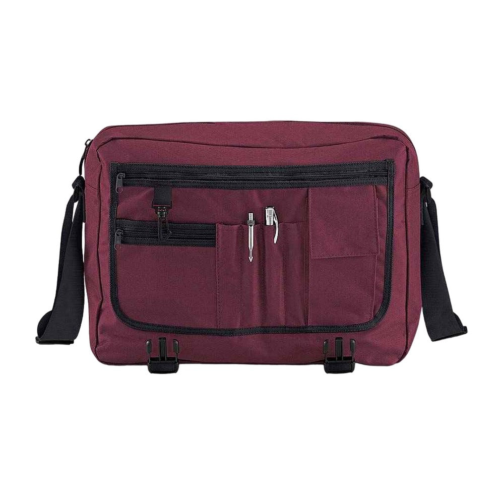 Burgundy - Back - Bagbase Flap Top 11L Messenger Bag