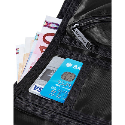 Black - Back - Bagbase Knitted Ripper Wallet