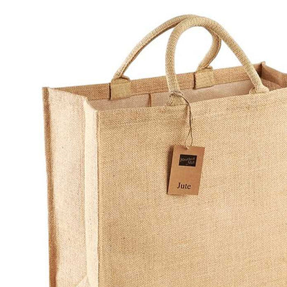Natural - Back - Westford Mill Jumbo Jute Shopper Bag