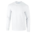 White - Front - Gildan Unisex Adult Ultra Cotton Long-Sleeved T-Shirt