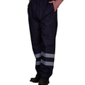 Navy - Back - Yoko Unisex Adult Waterproof Hi-Vis Over Trousers