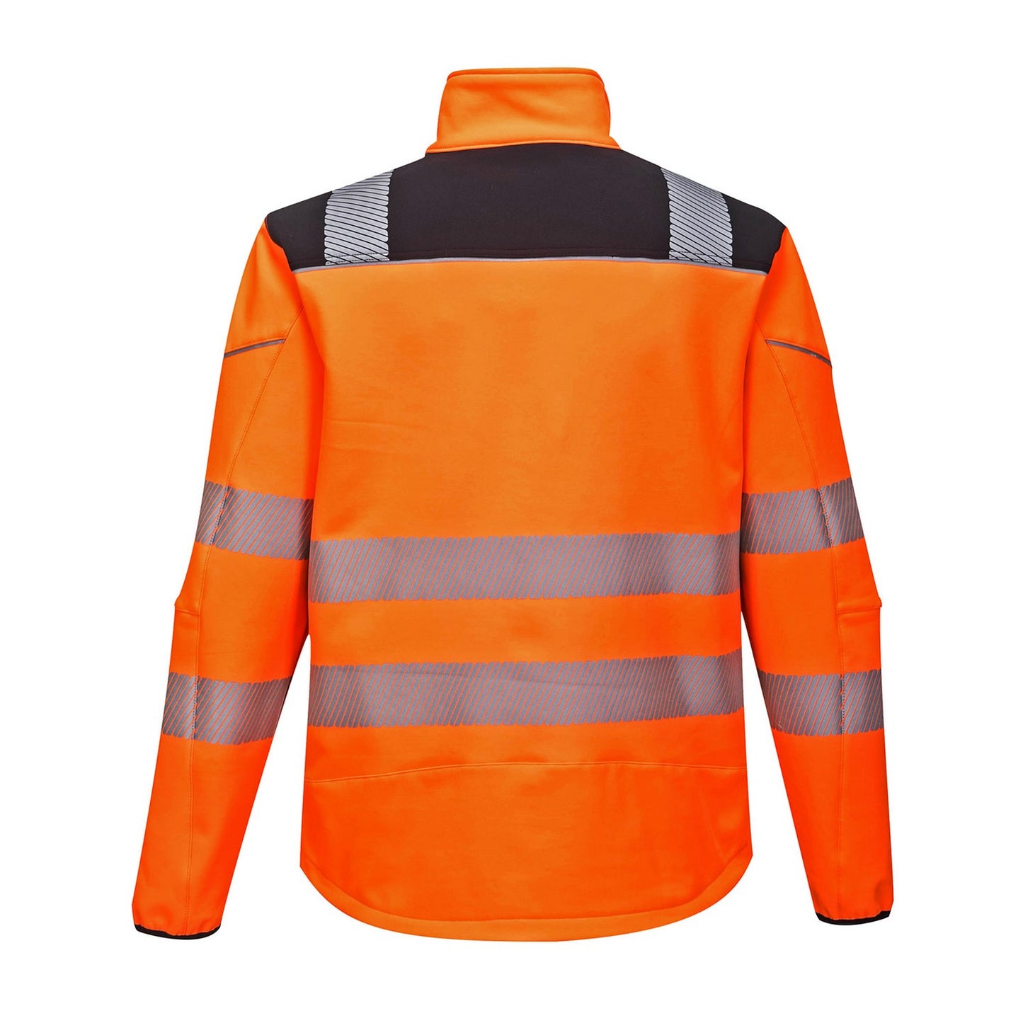 Orange-Black - Back - Portwest Unisex Adult PW3 Hi-Vis Soft Shell Jacket