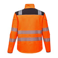 Orange-Black - Back - Portwest Unisex Adult PW3 Hi-Vis Soft Shell Jacket