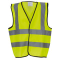 Yellow - Front - Yoko Childrens-Kids B&B High-Vis Waistcoat