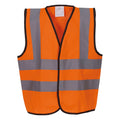 Orange - Front - Yoko Childrens-Kids B&B High-Vis Waistcoat