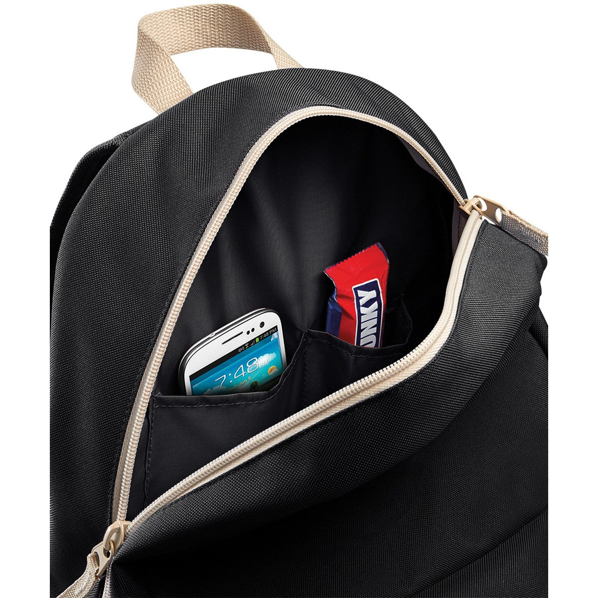Black - Pack Shot - Bagbase Heritage Backpack