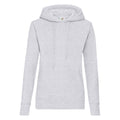 Heather Grey - Front - Fruit of the Loom Womens-Ladies Heather Classic Hoodie