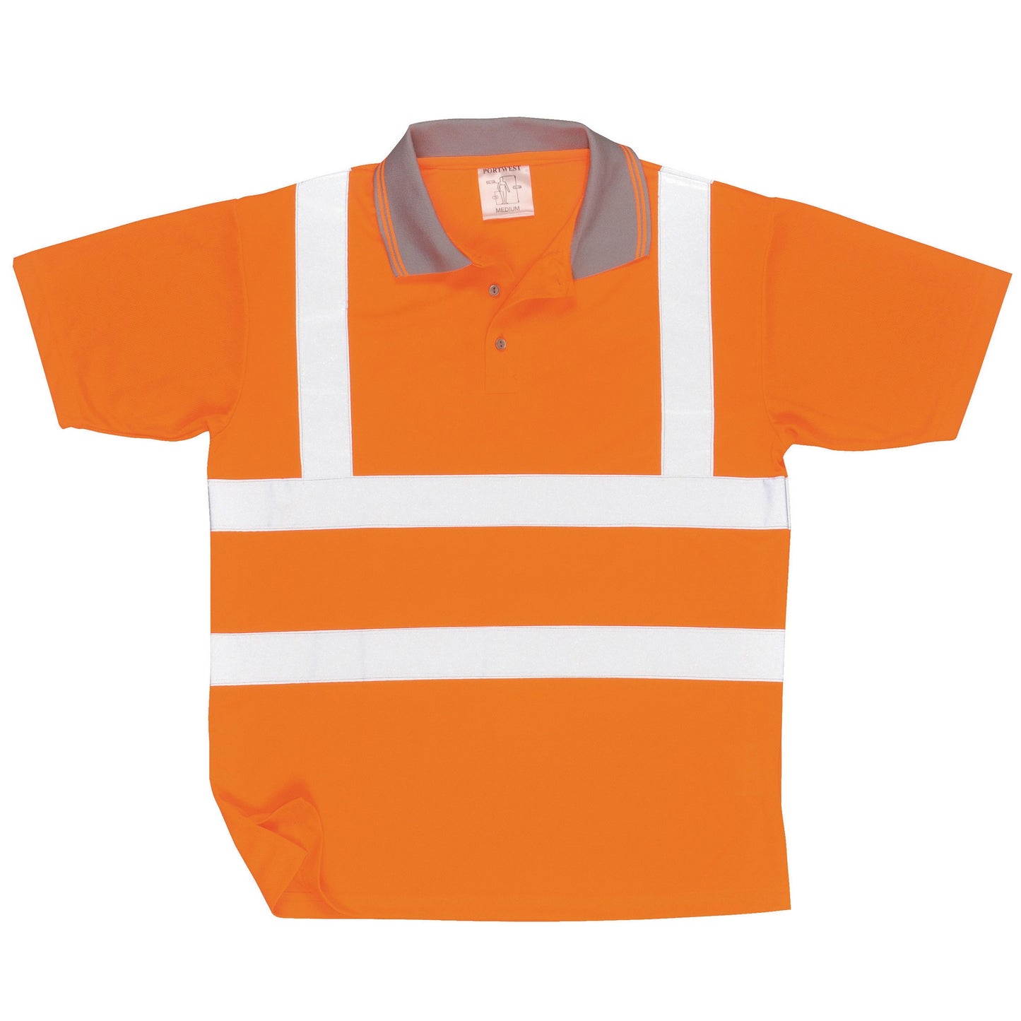 Orange - Front - Portwest Unisex Hi Vis Polo Shirt - Workwear - Safetywear