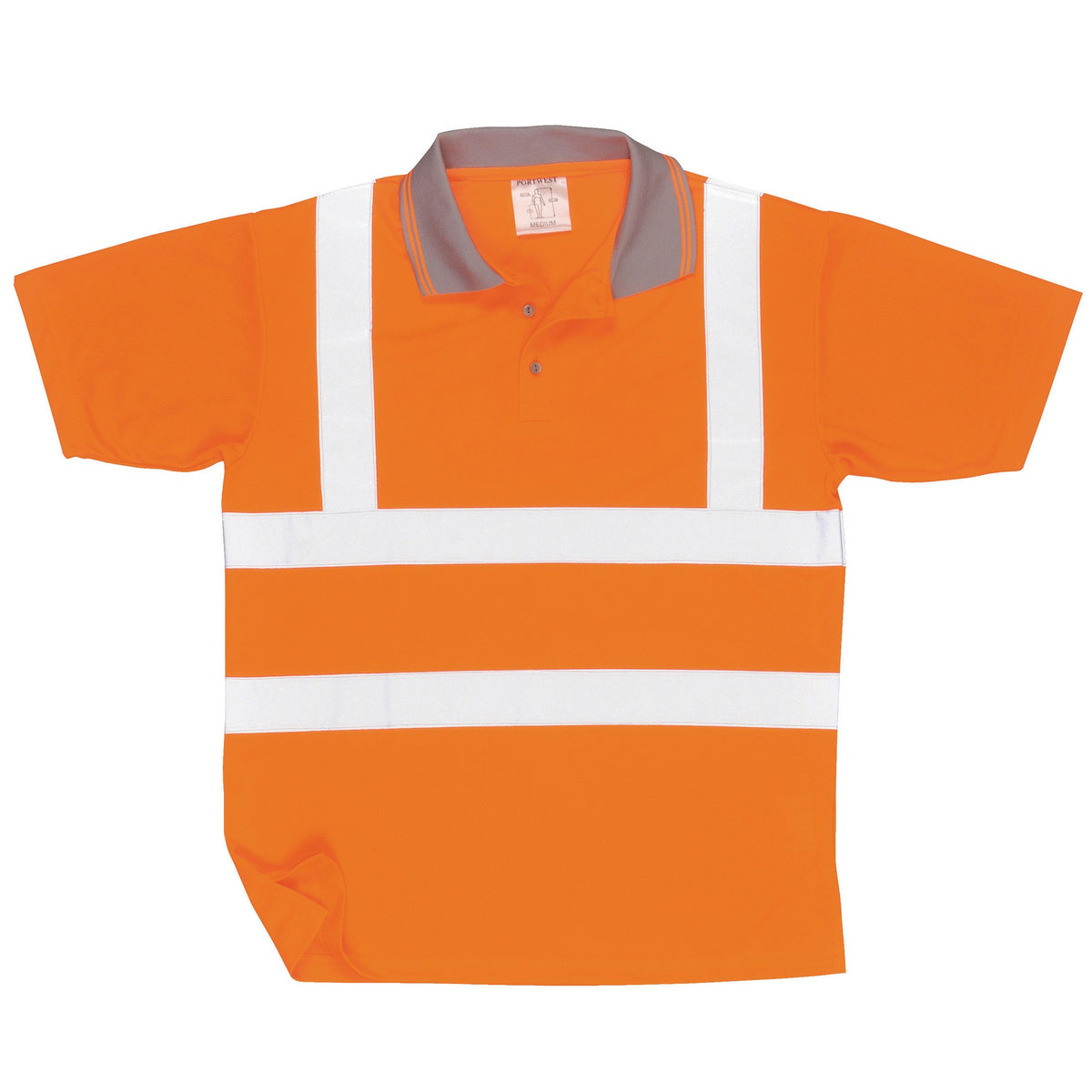 Orange - Front - Portwest Unisex Hi Vis Polo Shirt - Workwear - Safetywear