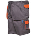 Charcoal - Back - Portwest Mens Contrast Workwear Shorts